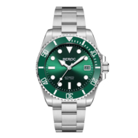 Montre automatique pour homme avec lunette en céramique bicolore, fabrication OEM personnalisée, étanche 300 m, montre de plongée, montre mécanique automatique