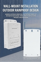Extensor POE Impermeable para Exteriores de 5 Puertos Megabit, Repetidor POE 1 Entrada 4 Salidas 10/100Mbps para Cámaras IP y Sistemas CCTV