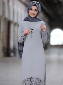 Nouvelle tenue élégante du Moyen-Orient, vêtements islamiques orientaux, <span class=keywords><strong>tunique</strong></span> à manches longues pour femmes musulmanes de Turquie, <span class=keywords><strong>ensemble</strong></span> de 2 pièces avec <span class=keywords><strong>pantalon</strong></span> - Product Image 2