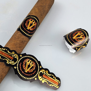 Diskon besar Label cerutu kustom logo pribadi & Label produk cerutu merek stiker cetak cap panas tanpa pita perekat - Product Image 5