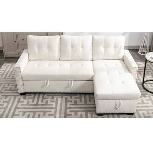 Sofá cama convertible de alta calidad, estilo europeo moderno, para sala de estar y dormitorio, mueble cómodo con almacenamiento - Product Image 1