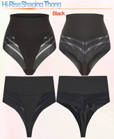 Culottes gainantes taille haute pour femmes, string en dentelle élastique, lingerie sculptante, string taille haute, ventre plat