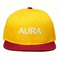 Gorra Snapback de Algodón de Seis Paneles con Visera Plana Bicolor al por Mayor, Gorra Snapback de Hip Hop Urbana con Logotipo Bordado en 3D Personalizado
