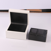 Boîte cadeau pour montre en bois mat laqué, écologique, anti-poussière, avec logo personnalisé, pour emballer 2 montres de mariage