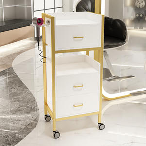 Chariot de rangement mobile <span class=keywords><strong>professionnel</strong></span> et moderne pour salon avec tiroirs - Meuble roulant multifonctionnel pour la beauté et la coiffure - Product Image 1