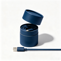 Tube en papier électronique de luxe en gros pour usine, cylindre d'emballage personnalisé de taille sur mesure pour chargeur USB haut de gamme
