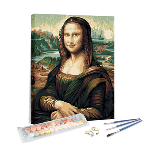 Dipinto a Olio Fai-da-Te con Numeri - Riproduzione della Monna <span class=keywords><strong>Lisa</strong></span> - Opera d'Arte per Decorazione Murale - Product Image 1