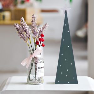 <b>Christmas</b> <b>Tree</b> Desktop Ornament Miniature Wooden Decoration Triangle Shape <b>Table</b> Centerpiece Rustic Farmhouse Style - Product Image 3