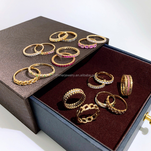 Ingrosso gioielli pregiati Au585 14K Au750 18K oro giallo pietra preziosa diamante zaffiro anello <span class=keywords><strong>per</strong></span> matrimonio <span class=keywords><strong>compleanno</strong></span> <span class=keywords><strong>donna</strong></span> gioielli <span class=keywords><strong>regalo</strong></span> - Product Image 3