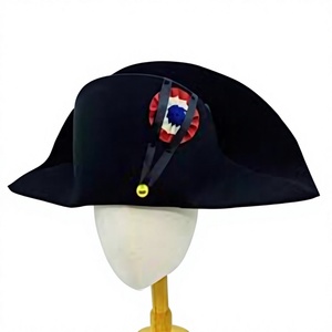 Sombrero bicorne francés hecho a mano estilo Napoleón, típico para cosplay o disfraces. - Product Image 1