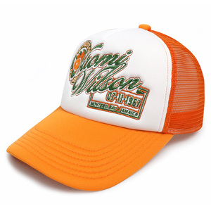 HN0001 di alta qualità Oem ricamo personalizzato logo arancione <span class=keywords><strong>Neon</strong></span> cappello camionista cappelli di schiuma con logo ricamato di alta qualità - Product Image 1