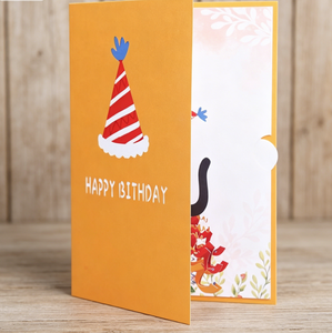<span class=keywords><strong>Carte</strong></span> de vœux pop-up 3D chat fait main en gros avec confettis et motif fumigène, taille et logo personnalisables, <span class=keywords><strong>carte</strong></span> en papier avec enveloppe pour anniversaire - Product Image 3
