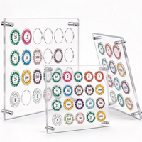 Support de présentation vertical moderne en acrylique transparent pour jetons de poker, boîte de rangement personnalisée pour salle de jeux
