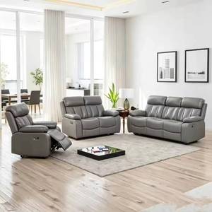 Conjunto Reclinable Frank 3+2+1, Sofá Duradero de Varias Piezas para Sala de Estar con Diseño Clásico, Ideal para Relajarse - Product Image 1