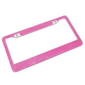 Marco para Placa de Matrícula con Incrustaciones de Cristales, Estándar Estadounidense, Marco de Acero Inoxidable, Marcos Personalizados para Placas de Matrícula - Product Image 5