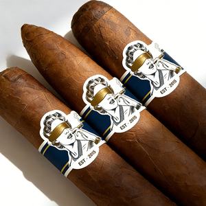 Autocollant personnalisé spécial avec logo de cigare, bandeaux de cigare pour le 50e anniversaire, logo personnalisé en relief, étiquettes en feuille pour la célébration - Product Image 1