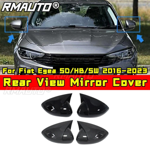 ฝาครอบกระจกมองหลังรถยนต์ ป้องกันรอยขีดข่วน ฝาครอบกระจกมองข้าง สำหรับ Fiat Egea SD/HB/SW 2016-2023 ชุดแต่งรถยนต์ อุปกรณ์ตกแต่งรถยนต์ - Product Image 2