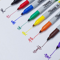 Marqueur de peinture Sharpie multicolore, pointe fine imperméable de 1 mm, marqueur permanent sans poussière, stylo pour gribouillage, écriture, papeterie