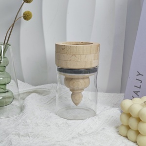 <span class=keywords><strong>Estufa</strong></span> de aromaterapia de vidrio hecha <span class=keywords><strong>a</strong></span> mano al por mayor de fábrica con combinación de madera, ideal para artículos religiosos del hogar en el Medio Oriente - Product Image 1