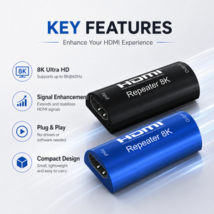 Répéteur HDMI 8K 60Hz, amplificateur de signal 48 Gbps, amplificateur HDMI 2.1 pour PS5, Xbox, projecteur, moniteur, configuration <span class=keywords><strong>TV</strong></span> - Product Image 6