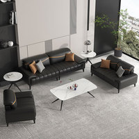 Liyu Leder hochwertige Bürosofa Möbel modern bequem und schön Büro Sofa-Set Möbel für Rezeption