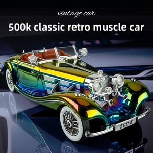 1:24 scala grande <span class=keywords><strong>Ben</strong></span> 500K auto d'epoca retrò simulazione di auto elettrolitica in lega pressofusa modello giocattolo ornamento classico modello di auto - Product Image 2