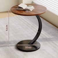 Table basse d'angle en bois en forme de C, petite table d'appoint pour canapé, best-seller et la plus populaire pour le salon