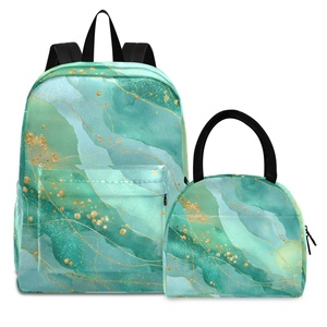 Top Quality Wholesale School Bags Large Capacity and Lunch Bag Set Lightweight Tie-dyed Printing Student School Bag - Product Image 1
