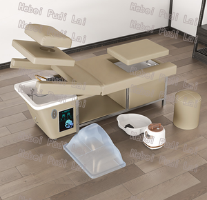 Commercio all'ingrosso Design moderno di lusso reclinabile Spa Shampoo ciotola sedia per il salone di lavaggio dei capelli per saloni di bellezza Spa - Product Image 4
