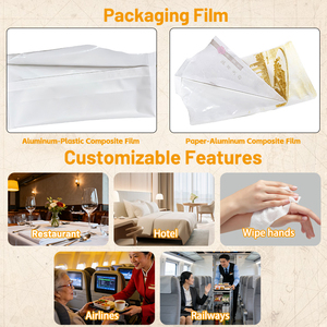 Tisu Basah Mini Ramah Lingkungan Sekali Pakai Bebas Alkohol Bahan Non-Woven Untuk Wajah Tangan Restoran Terbungkus Individual Portabel - Product Image 5