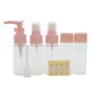 Juego de botellas de viaje para cosméticos, 7 piezas, botellas de spray, loción y crema para el cuidado de la piel del rostro, tamaño de viaje para adultos - Product Image 2