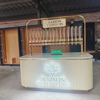 Bar Parfum Mewah Portabel 6 Botol, Stasiun Pengisian Parfum, Kios Parfum Kustom, Dispenser Parfum, Gerobak Parfum Mobile