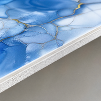 Panneau mural en marbre UV, aspect marbre PVC, panneau mural décoratif, surface brillante, revêtement mural pour salon, bureau, hôtel, intérieur