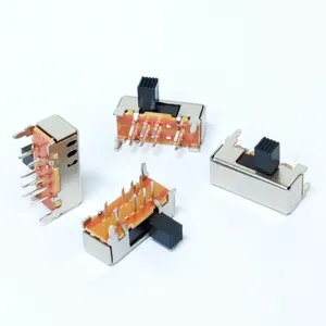 Miniatur DC 50V 0,3 A 8 pin, sakelar geser 3 arah masukan horisontal