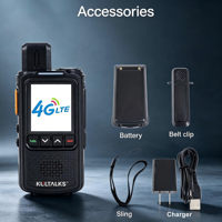 KP-258 Walkie Talkie Portátil Global 4G de 5000 km de Alcance, Radio Bidireccional de Largo Alcance con Tarjeta SIM AU2602