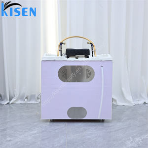 Kisen Lavabo <span class=keywords><strong>de</strong></span> spa capillaire japonais portable et réservoir d'<span class=keywords><strong>eau</strong></span> <span class=keywords><strong>de</strong></span> 60L, dôme fumigène à arche d'<span class=keywords><strong>eau</strong></span>, roues mobiles tout-en-un - Product Image 4