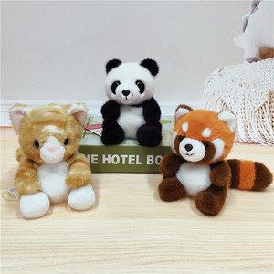 Peluche a Forma di Fagiolo, Adorabile Compagno da Scrivania, Mascotte Imbottita Artigianale di <span class=keywords><strong>Panda</strong></span> e Procione - Product Image 2