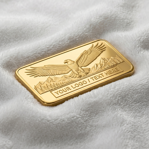 Lingot commémoratif personnalisé en métal plaqué or, avec aigle <span class=keywords><strong>chauve</strong></span> en relief 3D, pour cadeau d'entreprise - Product Image 1