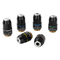 Objectif plan achromatique pour microscope biologique 4x, 10x, 20x, 40x, 60x, 100x