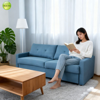 Sofá Cama Convertible para Sala de Estar en Oferta, Sofá Cama Plegable con Estructura de Acero Inoxidable, Cama Plegable Tipo Litera para Hotel/Apartamento S519