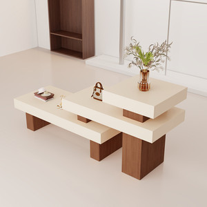 Étagère de présentation blanche moderne à niveaux, banc de rangement pour entrée, table de présentation en bois pour couloir, chambre, salon - Product Image 2