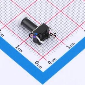 TSA06131-130B332CA-002E Tactile Switch Through hole-4P,6.1x6.1mm Switch Single Pole Single Throw Round Button 1.8N 6.1mm - Product Image 2