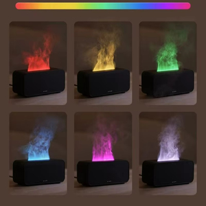Diffuseur d'arômes d'ambiance, humidificateur d'huiles essentielles, mini diffuseur de parfum automatique <span class=keywords><strong>à</strong></span> effet flamme pour la maison avec lumière LED - Product Image 5