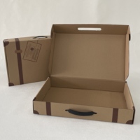 Boîte cadeau pliable en carton ondulé kraft pour l'emballage d'expédition personnalisé, pour vêtements, chaussures, envoi postal, boîte d'avion, boîte d'expédition épaisse