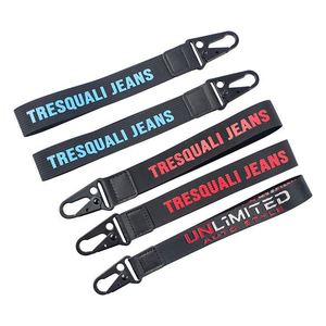 Custom Logo <b>Lanyard</b> Wrist Keychain <b>Lanyard</b> Woven Embroidered Short Keychain <b>Lanyards</b> With Logo Custom Eagle Hook - Product Image 5