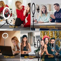 Anneau lumineux LED professionnel de 18 pouces, 3 températures de couleur, lampe à intensité réglable pour selfie avec triple support de téléphone pour TikTok YouTube