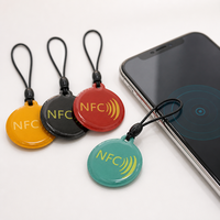 Étiquette RFID anti-métal ISO14443A, 25 mm, Ntag215 216, autocollant NFC en époxy, 13,56 MHz, impression de code QR