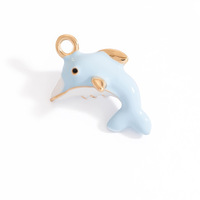 Breloques en alliage pour bijoux, motifs mignons de Noël (Sapin, Dauphin, Girafe, Gâteau, Lune), pendentifs émaillés, accessoires pour la fabrication de bijoux DIY