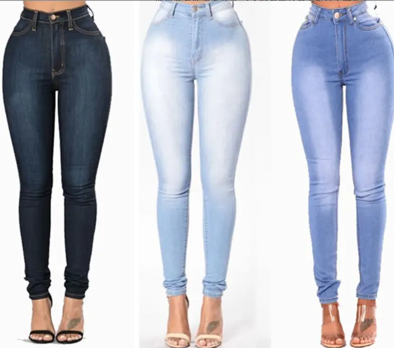 High quality hot sale wholesale factory female pants jeans mid waist denim jeans women