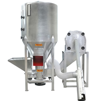 Mélangeur d'aliments vertical galvanisé spécial volailles de 500 kg, mélangeur d'aliments pour poulets, canards, oies, pour le mélange des matières premières et l'agitation des aliments.